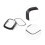 Clear Hard PC Case for Apple Watch with Tempered Glass Screen Protector, FullCoverage Protection 5