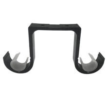 20Pcs Double Curtain Rod Brackets Ceiling Mount Supports Aluminum Alloy Black