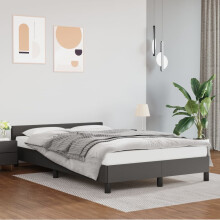 vidaXL sengestel uden madras grå 120x190 cm kunstlæder