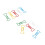 400Pcs Bone Shape Multicolor Metal Paper Clips 5
