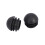 8 Pcs 25mm Dia Plastic Round Tube Inserts End Blanking Caps Black 3
