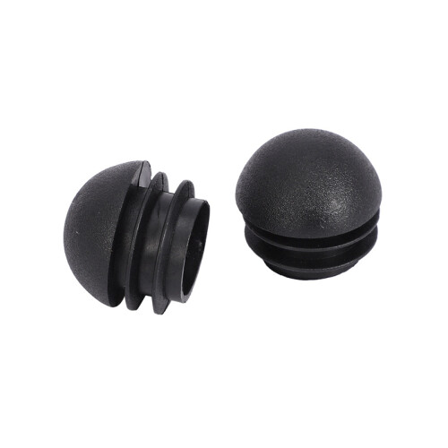 8 Pcs 25mm Dia Plastic Round Tube Inserts End Blanking Caps Black 2