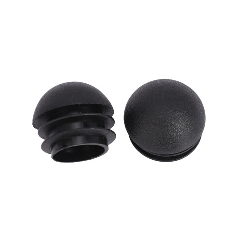 8 Pcs 25mm Dia Plastic Round Tube Inserts End Blanking Caps Black