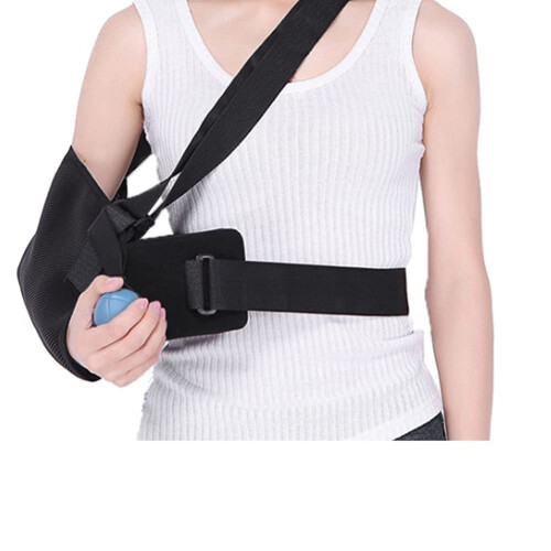 Shoulder Immobilizer with Removable Pillow, Adjustable Arm Sling for Post Surgery Rotator Cuff Support (Right)