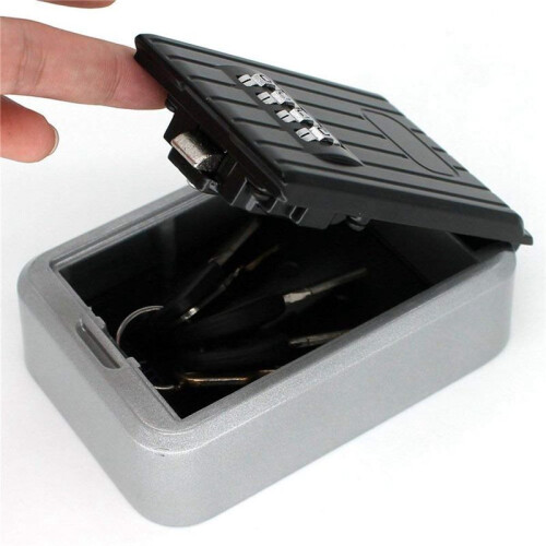 2X Lock Box 4 Digit Combination Box Weather Resistant Key Hider with Resettable Code Key Storage Wall Mounted