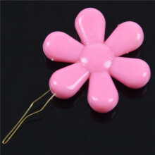 90Pcs Random Color Plastic+Metal Flower Wire Loop DIY Needle Threader Stitch Insertion Hand Machine Sewing Tool
