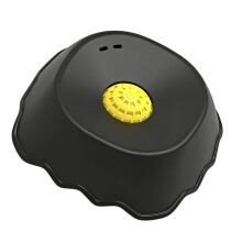 Dog Food Container With Rotating Ball Pet Slow Feeder-Black