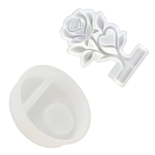 Multipurpose Silicone Mould Rose Heart Shape for Crafting-suit
