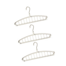 Extra Wide 40Cm Plastic Clothes Hanger Multiple Hole-White