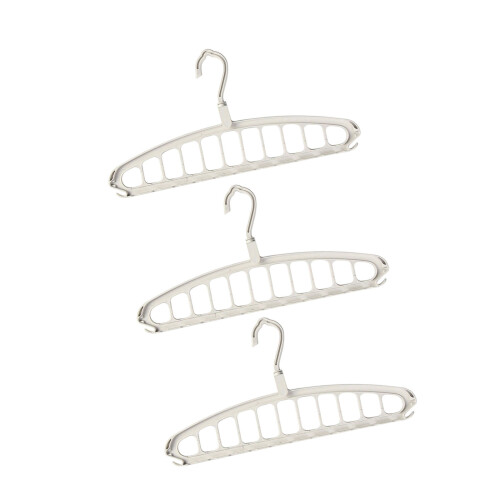 Extra Wide 40Cm Plastic Clothes Hanger Multiple Hole-White