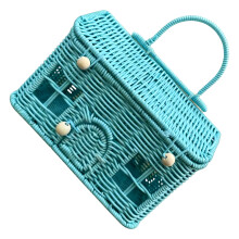 Wicker House Designs Korb zum Organisieren und Dekorieren-Blau