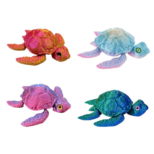 3D-geprinte zeeschildpadden, flexibele gewrichten gelede-1 1