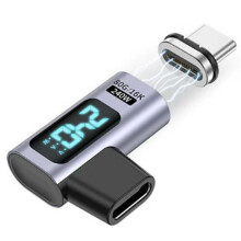 PD 240 W Magnetischer USB-C-Adapter, Schnellladefunktion, Typ C auf USB C, USB4-Anschluss, 80 Gbit/S, 16 K, 60 Hz, Winkel