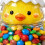 Glass Clear Candy Container with Easter Eggs Bunnies Chick-B 7
