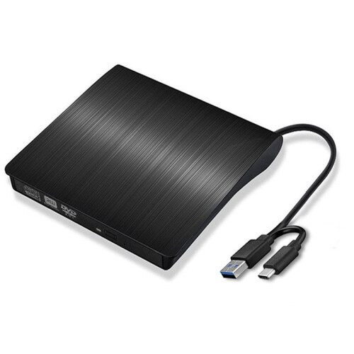 Dual-Interface Blu-Ray Burning Brushed Finish USB 3.0 External Optical Drive DVD/CD Burner External Laptop DVD Drive 1