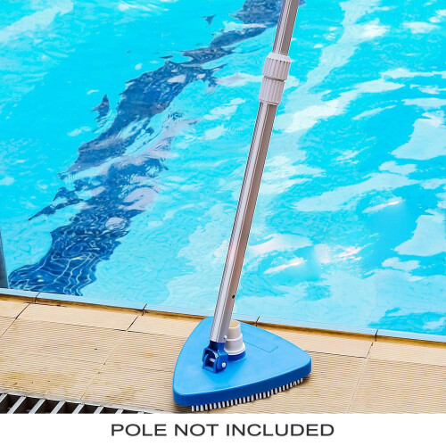 Weighted Triangular Pool Vacuum Head for Vinyl Inground and Above Ground Pools, Bright Blue Durable Design 1
