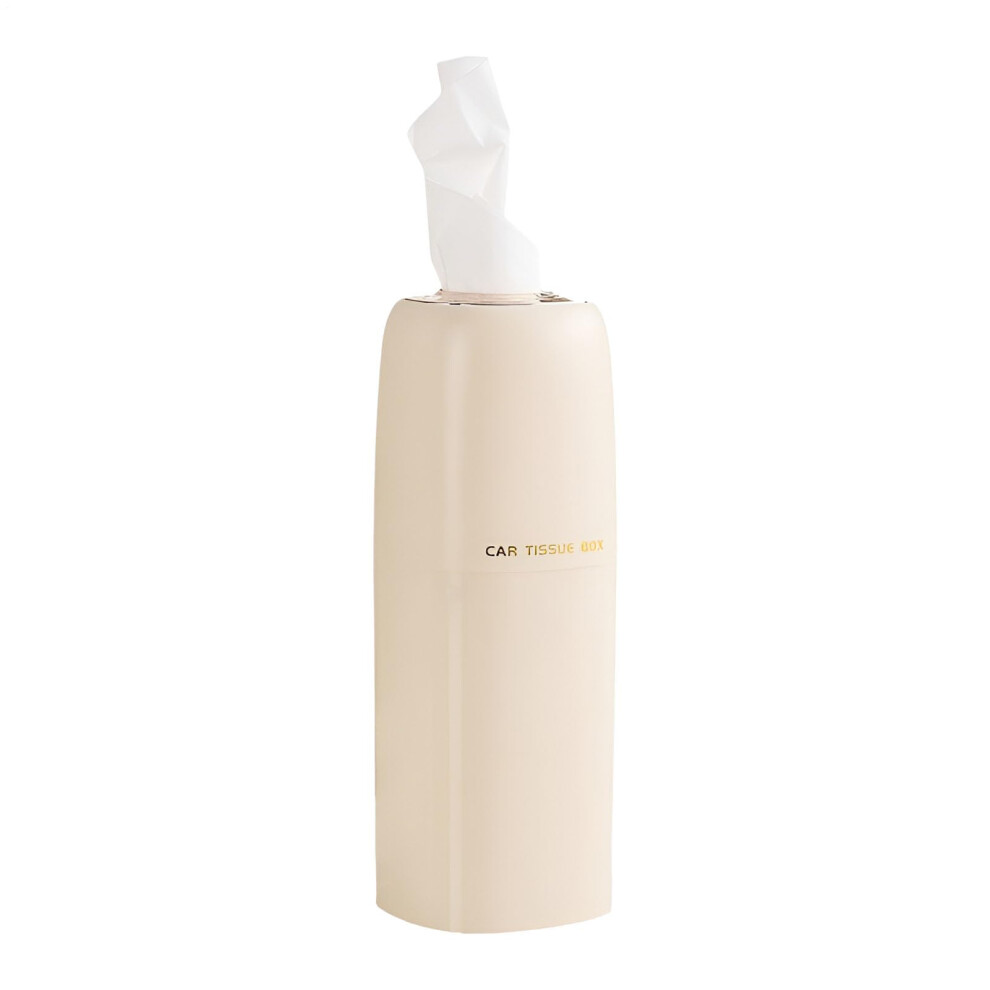 Car Tissue Holder With Cup Holder Fit And Easy Refill System, Travel Napkin Dispenser For Vehicle Beige 9351714656337