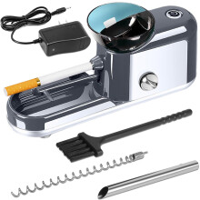 Electric Cigarette Rolling Machine with Adjustable Tightness and Easy Clean for King Size 6.5/8mm Tubes (Gray)