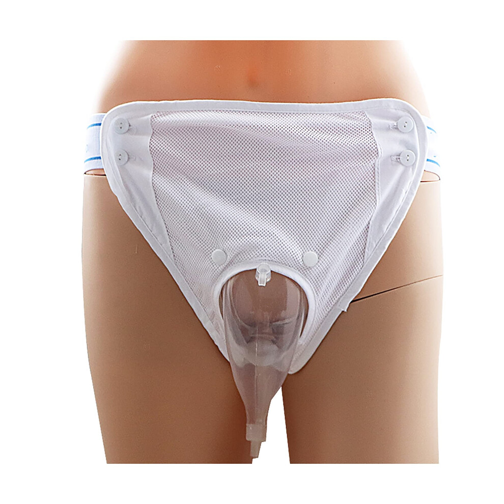Portable Wearable Urinal Bag for Elderly, LeakProof Silicone Urine Collector with Breathable Panties