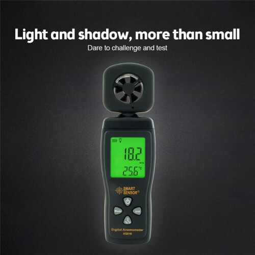 Sensor AS816  Digital Anemometer LCD Digital Wind Speed Meter Air Velocity Temperature Measuring 2