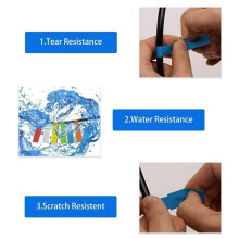 1440Pcs Cable Labels Colorful Waterproof Cord Labels Stickers Tear Resistant Flexible Works Cord Identification Labels