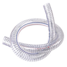 PVC Steel Wire Reinforced Hose 58mm Clear Flexible Suction and Discharge Tube for Water Pump Irrigation 5mm Thick