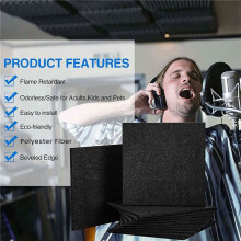 30Pack Sound Proof Panels for Walls,Self-Adhesive Acoustic Panels 12x12x0.4In for Recording Studio,Office,Home,B