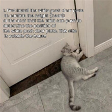 2X Pet Cat Auxiliary Door Two-Way Free Access Cat Door Dog Door Hole Cat Out Entry Pets Auxiliary Automatic Door Open