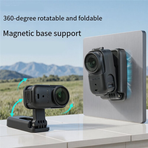 Magnetic Camera Clip Adapter for Osmo  360 Rotation Foldable Mount Enhanced Portability & Secure Attachment 1