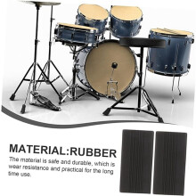 2X Almofada de Borracha Antiderrapante para Bumbo, Protetores de Pedal de Tambor de Jazz, Pedal de Chute, PeçA de Instrumento de PercussãO