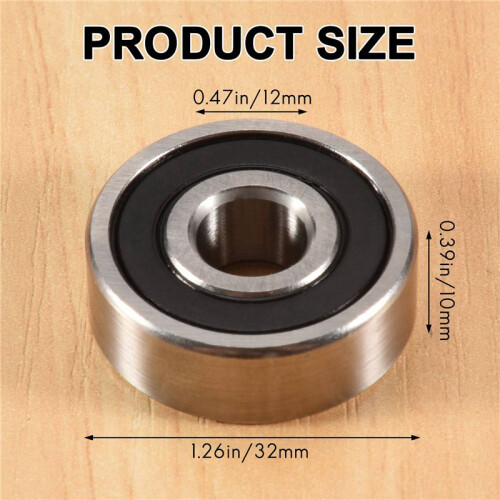 6X 6201RS Shielded Deep   Bearing 32mm x 12mm x 10mm