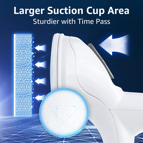 Shower Grab Bar with 240lb Suction Support, Angle Adjustable Handle, Tool Installation for Elderly 2