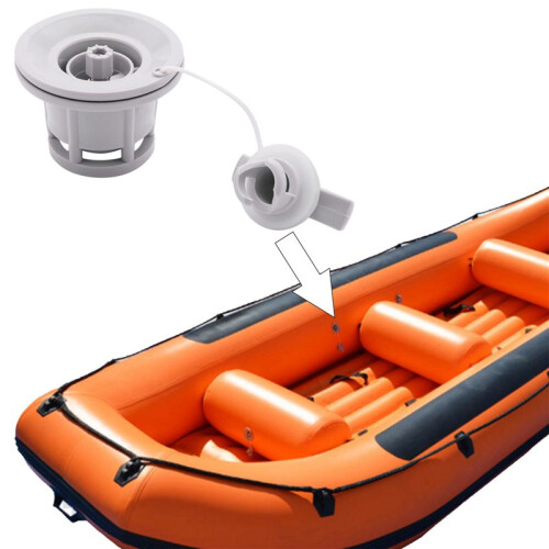 2X 6 Hål Uppblåsbar Båt Flotte Båtliv Driftande Kanot Luftventil Adapterlock