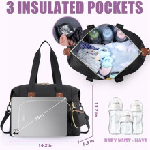 Diaper Bag Tote,Baby Diaper Bag with Pacifier Case Travel Diaper Tote Caddys for Mom and Dad Multifunction