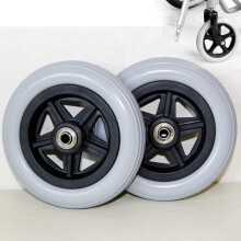 Wheelchair Front Replacement Wheels 6/7/8 Inch Pair with Durable Polyurethane Tires and Smooth Rolling Performance