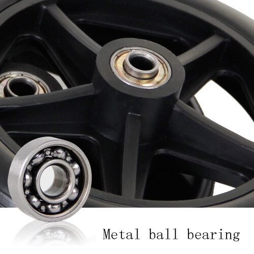 Wheelchair Front Replacement Wheels 6/7/8 Inch Pair with Durable Polyurethane Tires and Smooth Rolling Performance 2