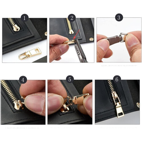 Silver Zipper Pull Replacement Kit for Luggage Jackets and Backpacks, Quick Universal 2