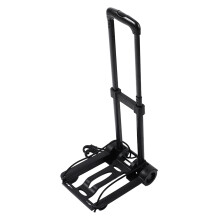 Folding Hand Truck with Adjustable Tie Rod, Lightweight 2 Wheels Foldable Luggage Cart for Travel and Office
