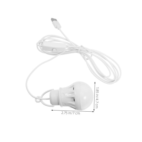USB LED Light Bulb with BuiltIn Switch, Rechargeable Camping Light, Energy Saving Portable Lamp 1