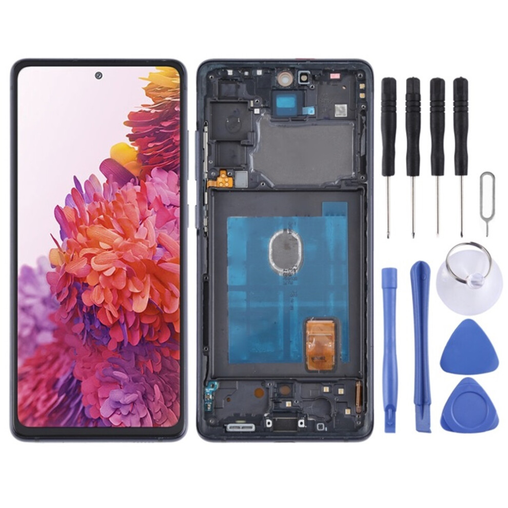 (Blue) Original Super Amoled Lcd Screen For Samsung For Galaxy S20 Fe 4G Sm-G780 Digitizer Full Assembly With Frame (Blue) Blue 6963311544189
