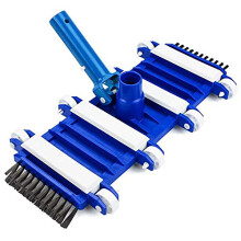 15 Inch Weighted Flexible Pool Vacuum Head with Side Brushes for Inground and Above Ground Pools