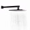 8.9 Inch Square Rain Shower Head Matte Black  Pressure Easy Tool Installation ClogResistant Filter 1