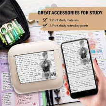Pocket Thermal Label Printer 203dpi Wireless Sticker Photo Printer Sticker Maker Machine with 1 Rolls Paper Green