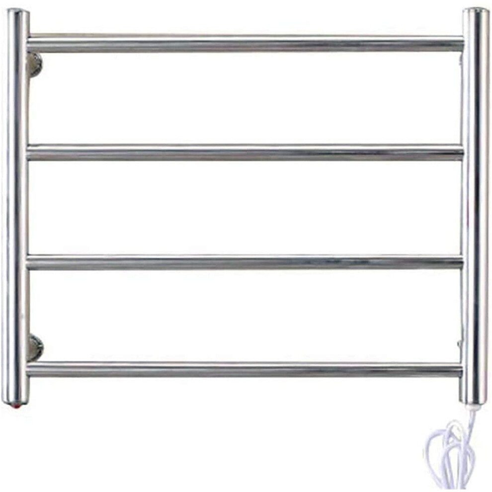 Electric Heated Towel Rail 4 Bars 50W Fast Drying Wall Mounted Bathroom Hardwired Warmer 9330225515111