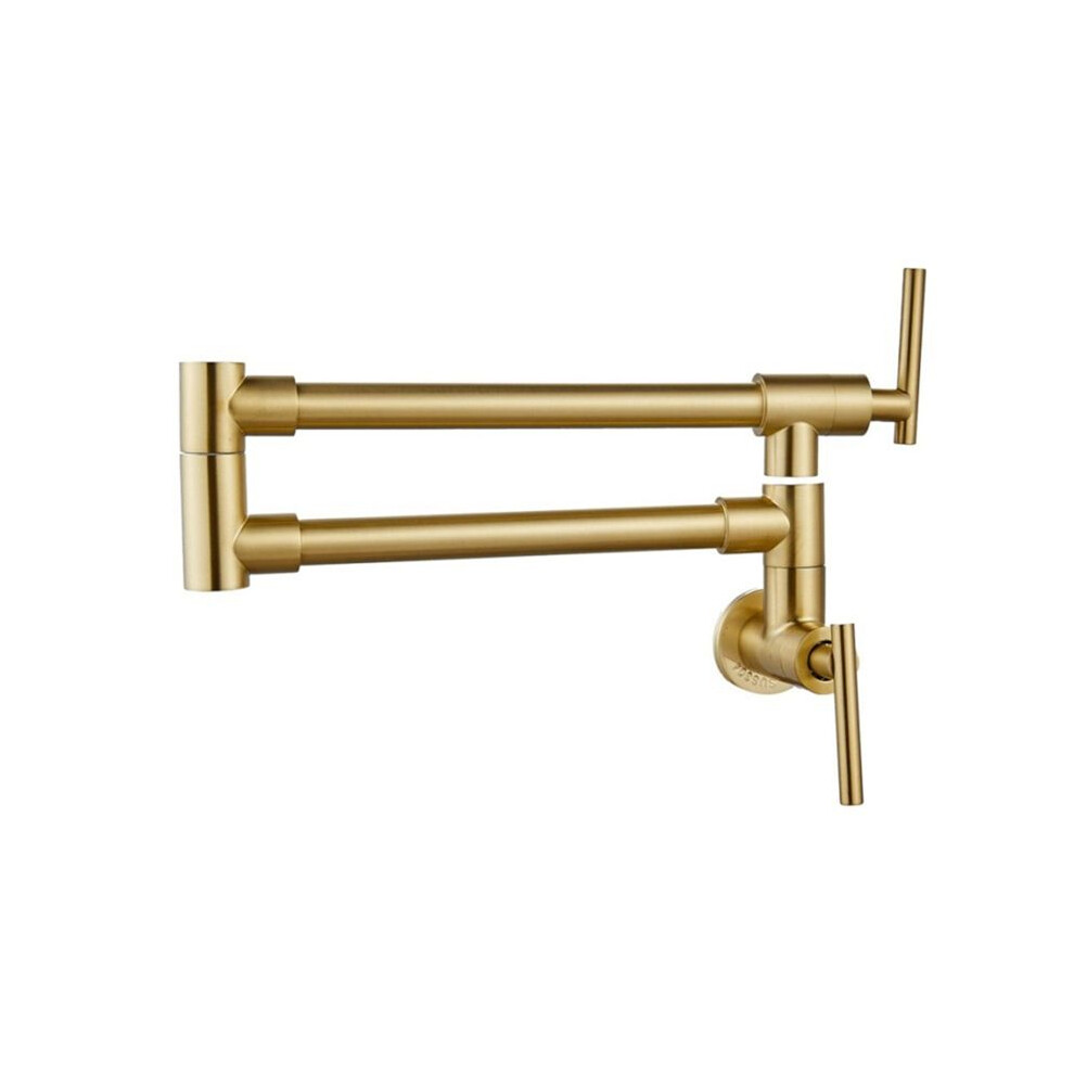 Photos - Tap Pot Filler Faucets for Kitchen, Sink, Stove and Bar Wall Mount Double Joint Swing Arms.Leak Free Designs Gold