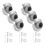 Concave Wall  Door Bumper Stainless Steel Wall Protector Flush Bumper with Rubber 4pcs 1