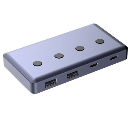 USB C Hub 10Gbps 6 in 1 Powered USB 3.2 Gen 2 Hub  Button USB C to Type C USB Splitter Adapter for  Pro PC