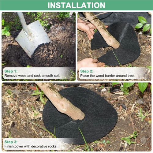 10 Pcs Garden Plant Root Protective Cover Plants Barrier Mat Small Protective Covers Non-Woven Fabric Small Protector A 1