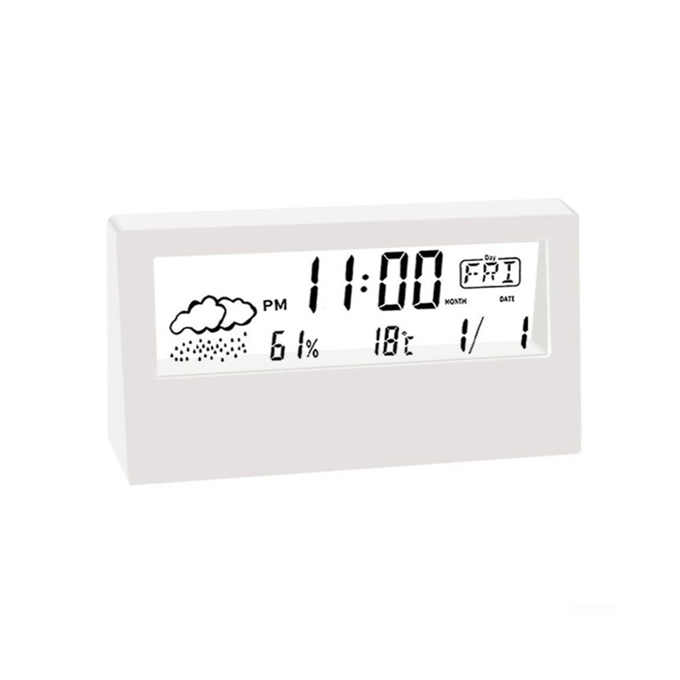 Multifunctional Led Thermo-Hygrometer With Electronic Clock Temperature And Humidity Meter Weather Station Alarms Tauoh