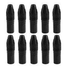 10Pcs DIY Microphone XLR 3Pin Male Plug Connector Cable Solder Plug MIC Adapter Earphone Light for Speaker Transmission